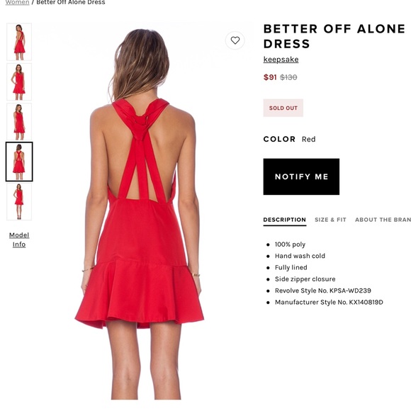 Gorgeous red dress by keepsake! - Picture 6 of 8